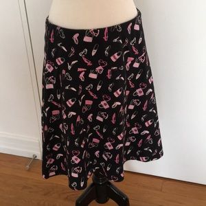 Printed cotton skirt